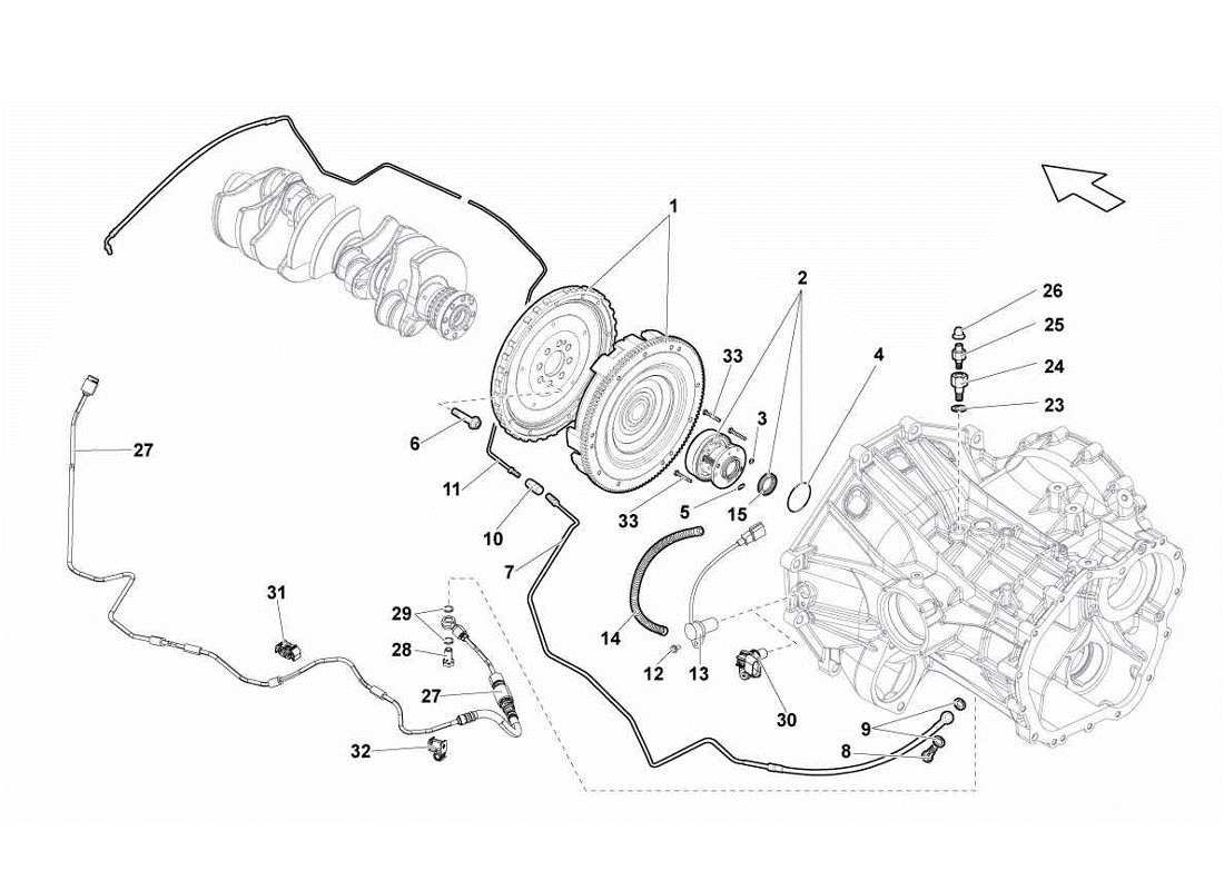 Lamborghini Gallardo LP560-4s update Clutch (manual) Part Diagram