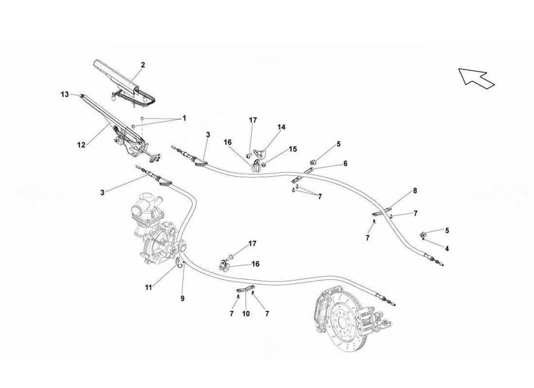 Lamborghini Gallardo LP570-4s Perform Hand brake Part Diagram