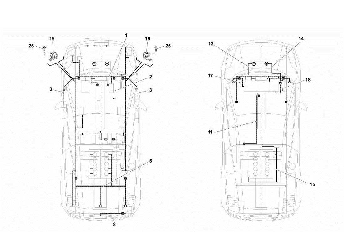 Lamborghini Gallardo LP570-4s Perform electrical system Part Diagram