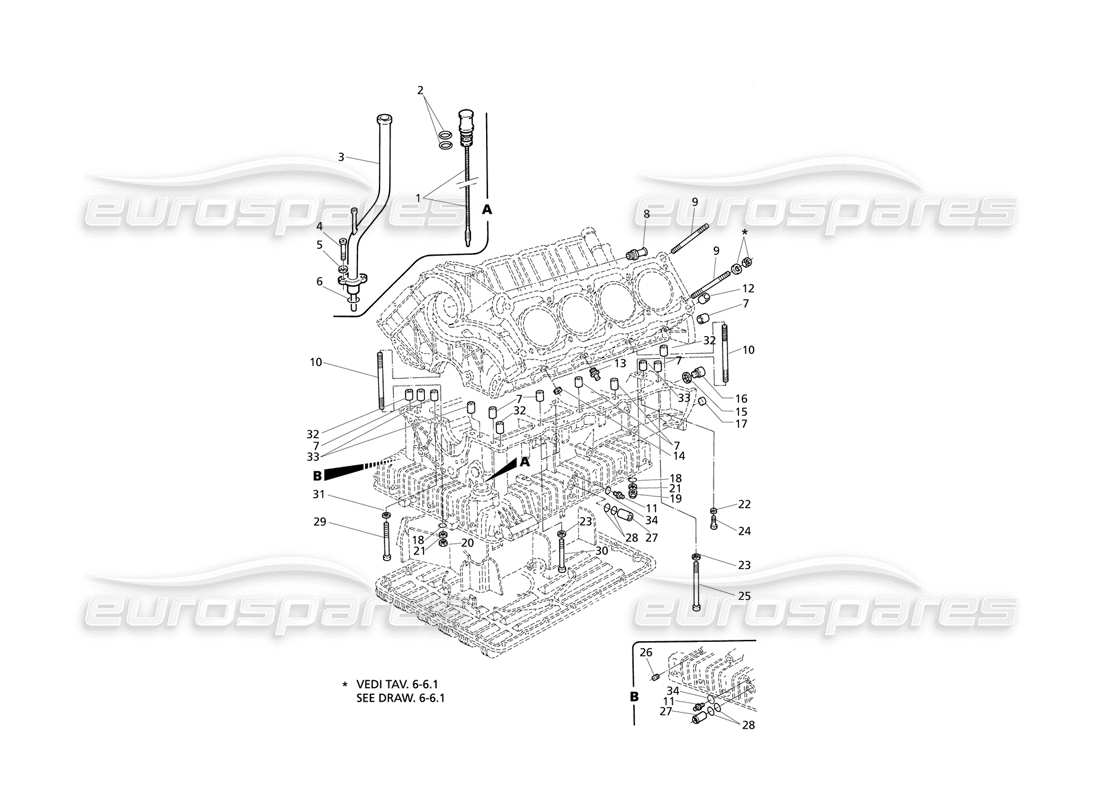 Maserati QTP V8 Evoluzione fastenings and block accessories Part Diagram