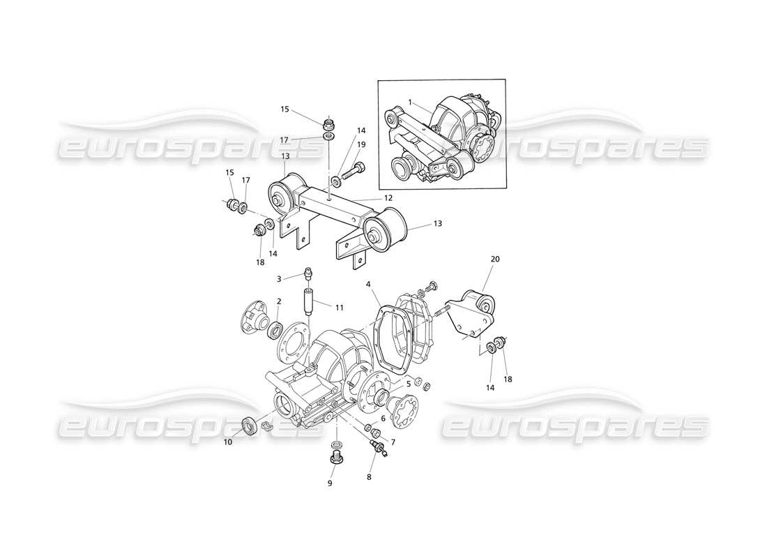 Maserati QTP V8 Evoluzione Differential External Parts Part Diagram