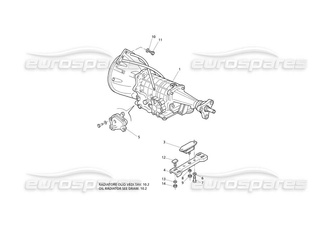 Maserati QTP V6 Evoluzione AUTOMATIC TRANSMISSION Part Diagram
