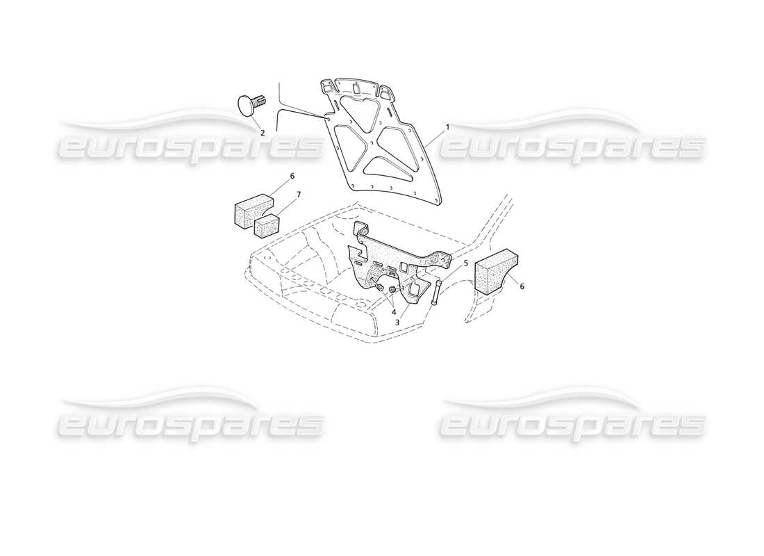 Maserati QTP V6 Evoluzione Bonnet and Engine Compartment Covers Part Diagram
