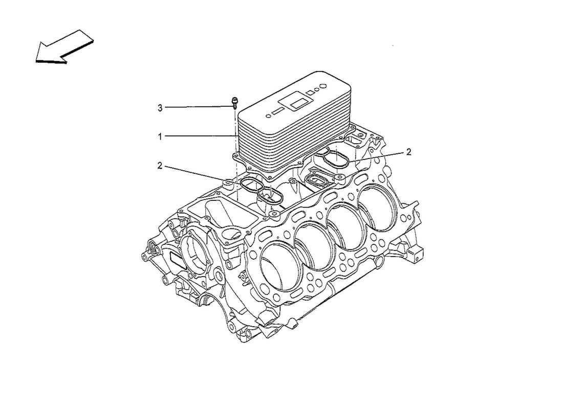 Maserati QTP. V8 3.8 530bhp 2014 HEAT EXCHANGER Parts Diagram