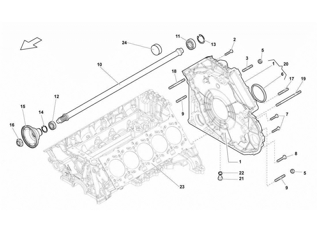 Lamborghini Gallardo STS II SC cover for axle differential Part Diagram
