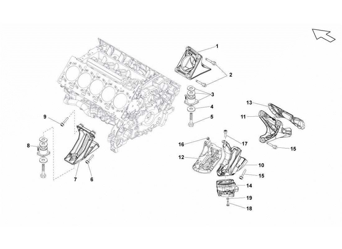 Lamborghini Gallardo STS II SC SECURING PARTS FOR ENGINE Part Diagram