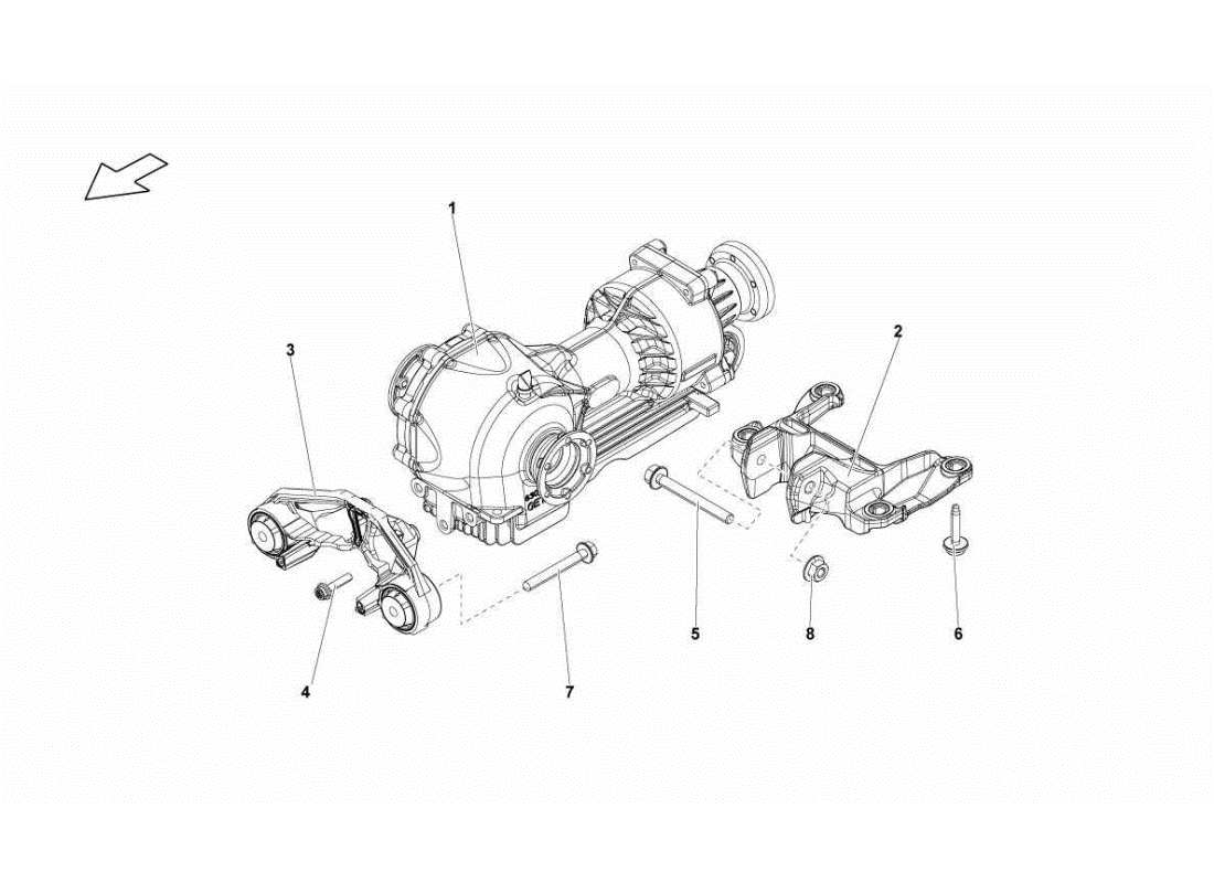 Lamborghini Gallardo STS II SC Front Differential Assembly Part Diagram