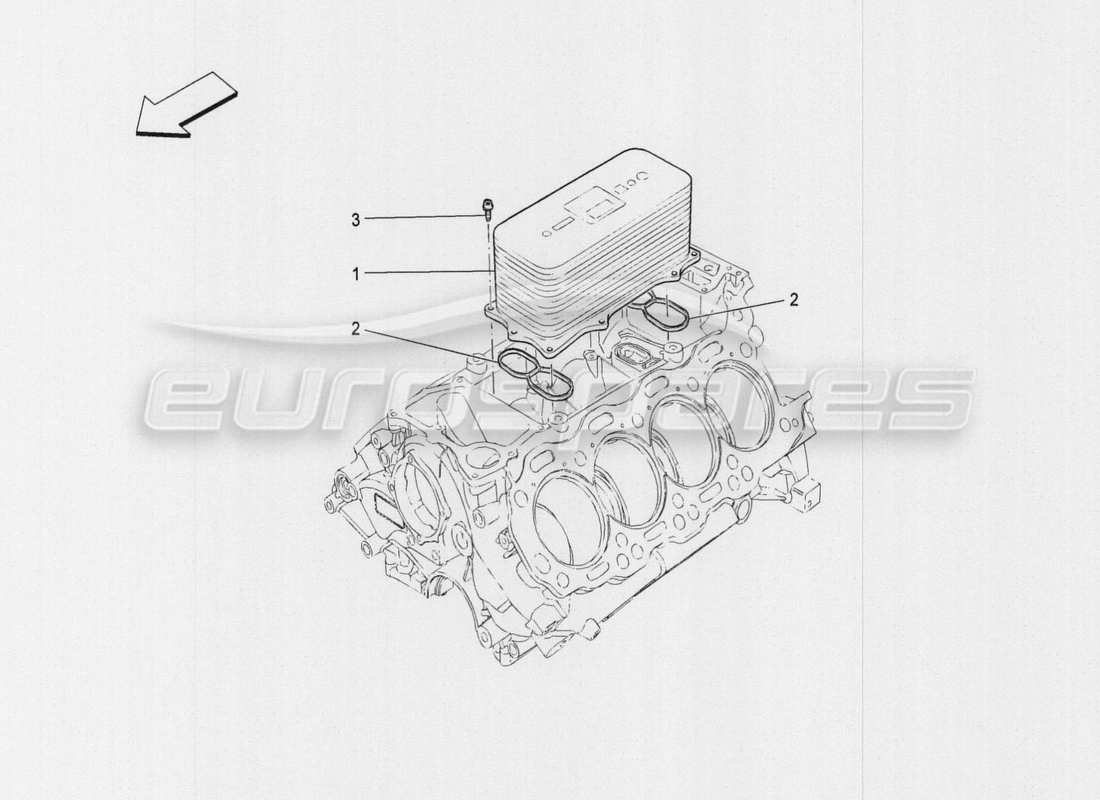 Maserati QTP. V8 3.8 530bhp Auto 2015 HEAT EXCHANGER Part Diagram