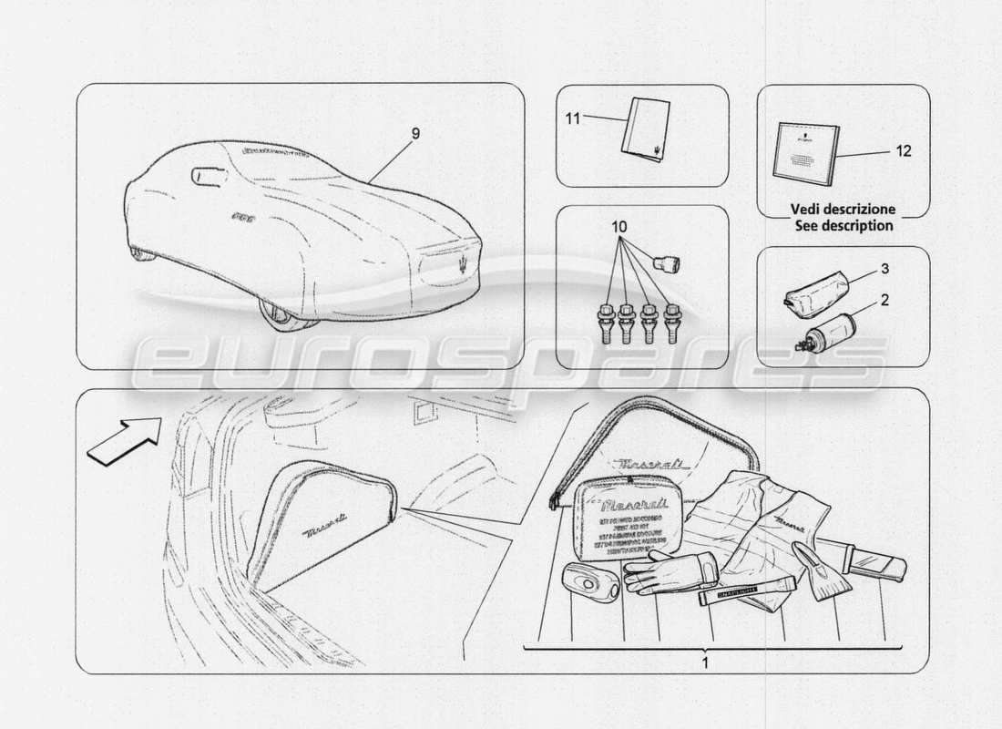 Maserati QTP. V8 3.8 530bhp Auto 2015 Documentation Part Diagram