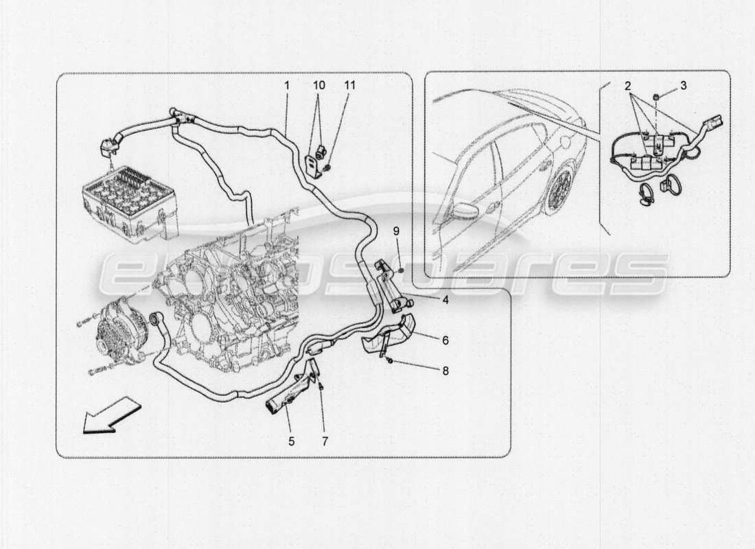 Maserati QTP. V8 3.8 530bhp Auto 2015 relays, fuses and boxes Part Diagram