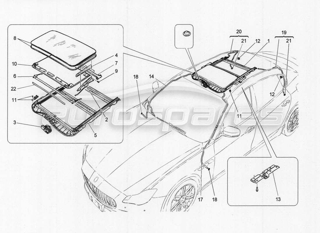 Maserati QTP. V8 3.8 530bhp Auto 2015 Soundproofing Panels Inside Vehicle Part Diagram