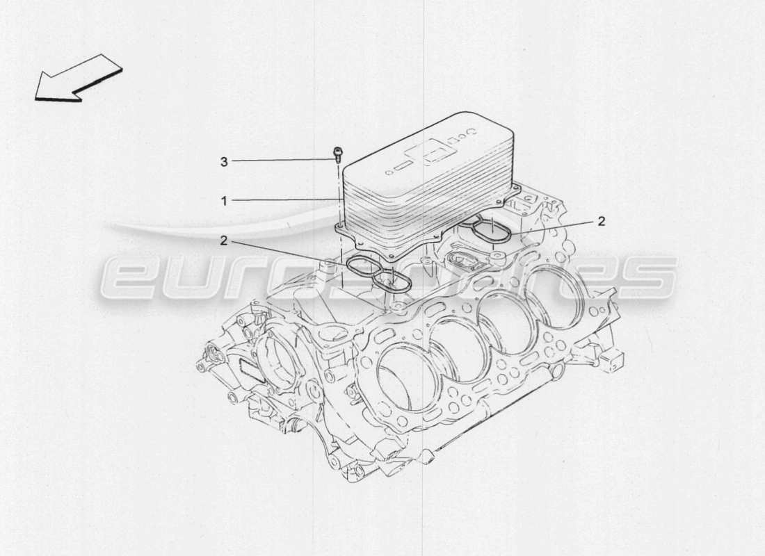 Maserati QTP. V8 3.8 530bhp 2014 Auto HEAT EXCHANGER Part Diagram