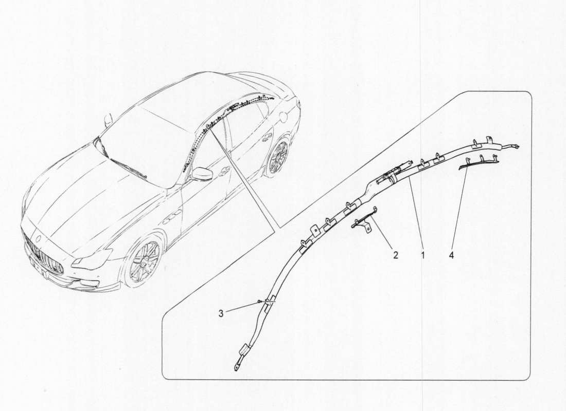 Maserati QTP. V6 3.0 BT 410bhp 2015 WINDOW BAG SYSTEM Part Diagram