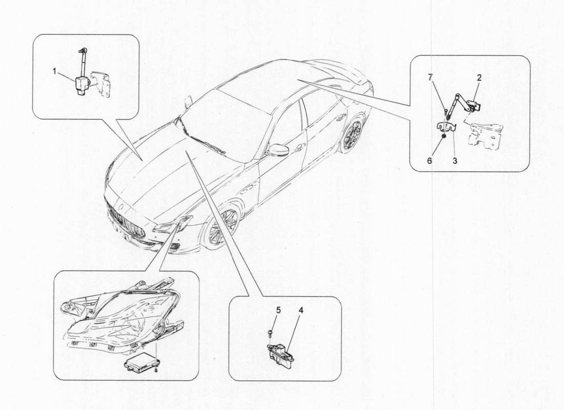 Maserati QTP. V6 3.0 BT 410bhp 2015 Lighting Control System Part Diagram