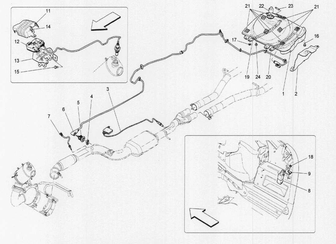 Maserati QTP. V6 3.0 TDS 275bhp 2017 adblue system Part Diagram