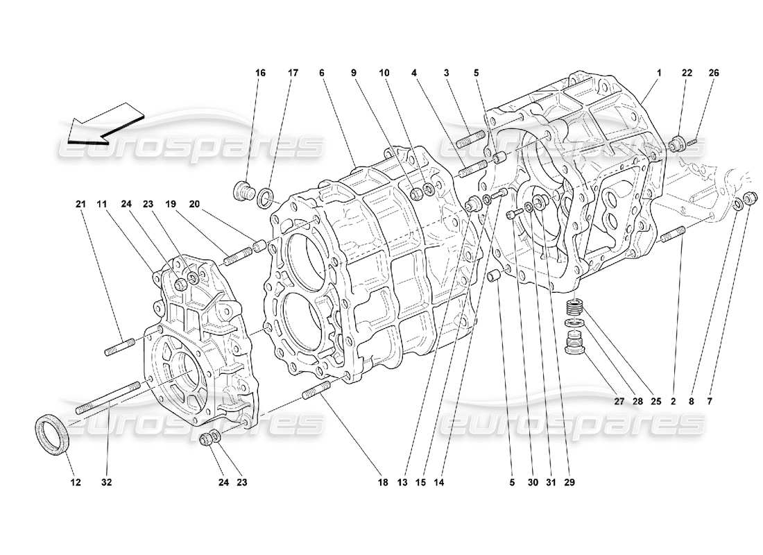 Ferrari 550 Maranello GEARBOX Part Diagram
