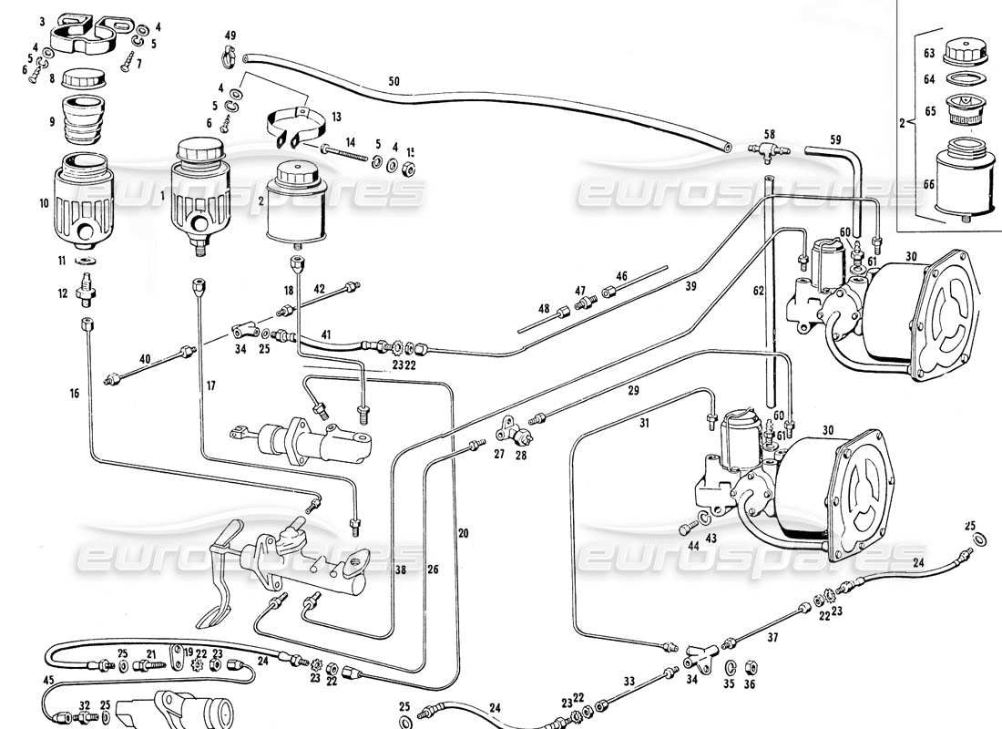 Maserati Mistral 3.7 Brake Control Part Diagram