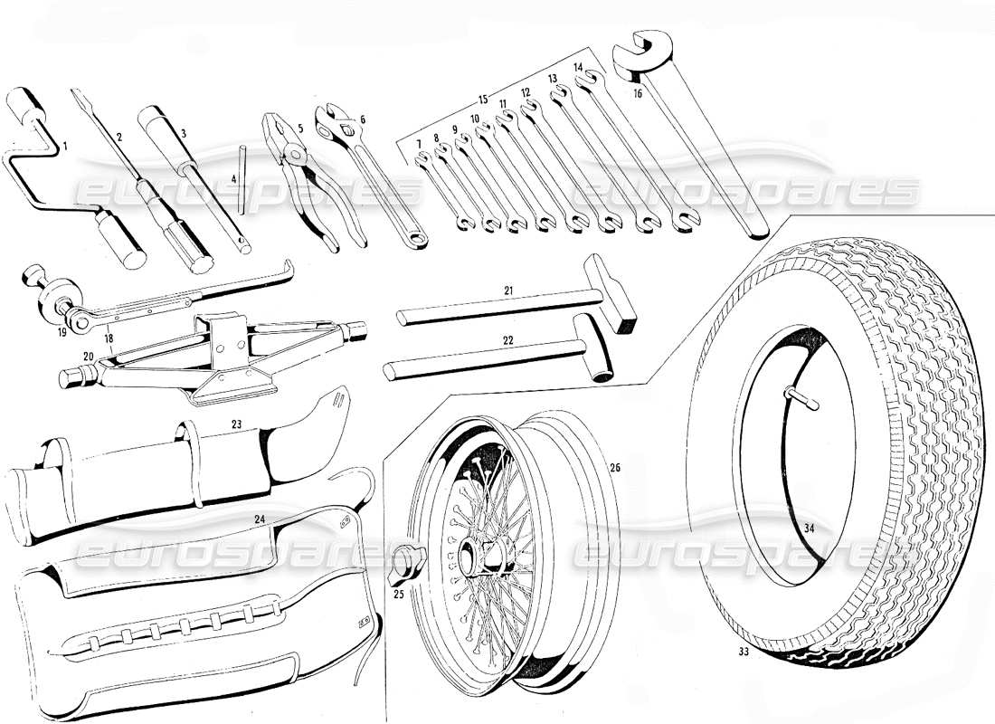 Maserati Mistral 3.7 Tools Part Diagram