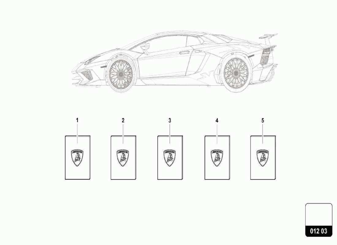 Lamborghini Centenario Spider Literature Part Diagram