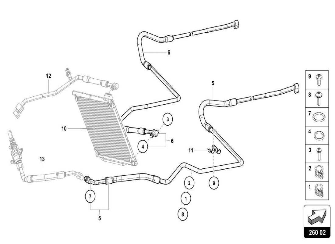 Lamborghini Centenario Spider air conditioning system Part Diagram