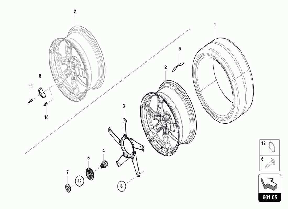 Lamborghini Centenario Spider Tyres Part Diagram