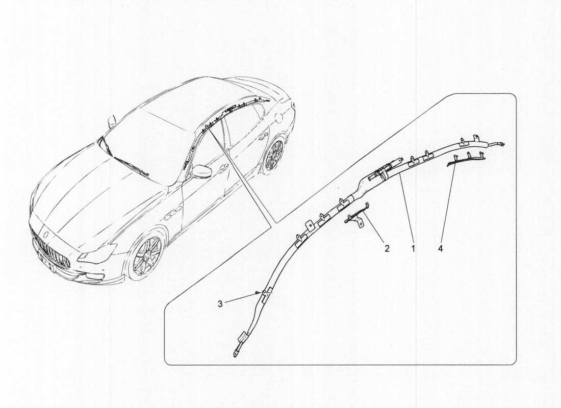 Maserati QTP. V6 3.0 BT 410bhp 2wd 2017 WINDOW BAG SYSTEM Part Diagram
