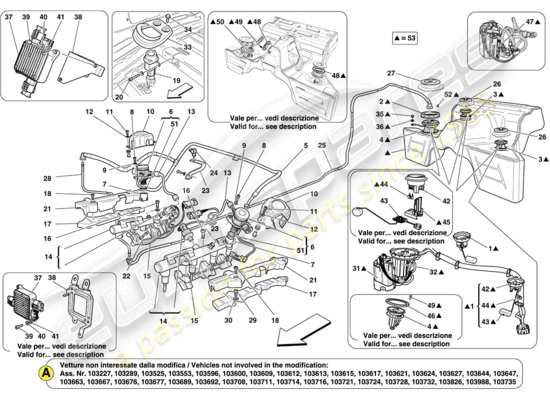 a part diagram from the Ferrari California (Europe) parts catalogue
