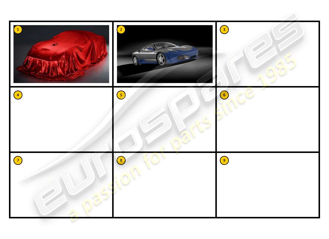 Ferrari F430 Coupe (Accessories) Car Care - Vehicle Protection Part Diagram