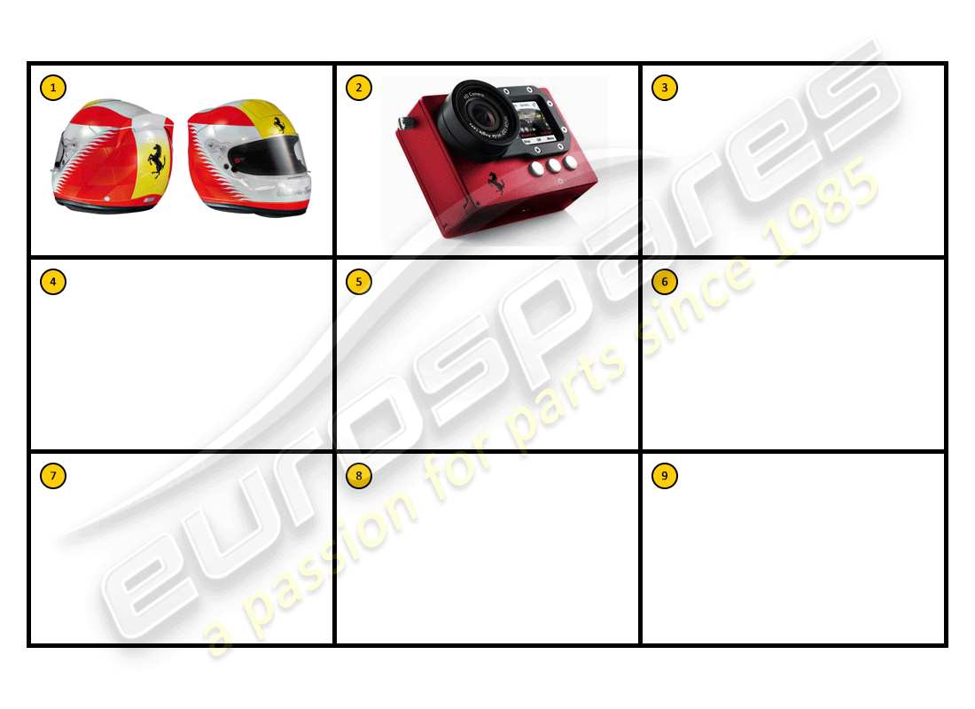 Ferrari F430 Coupe (Accessories) Racing - General Part Diagram