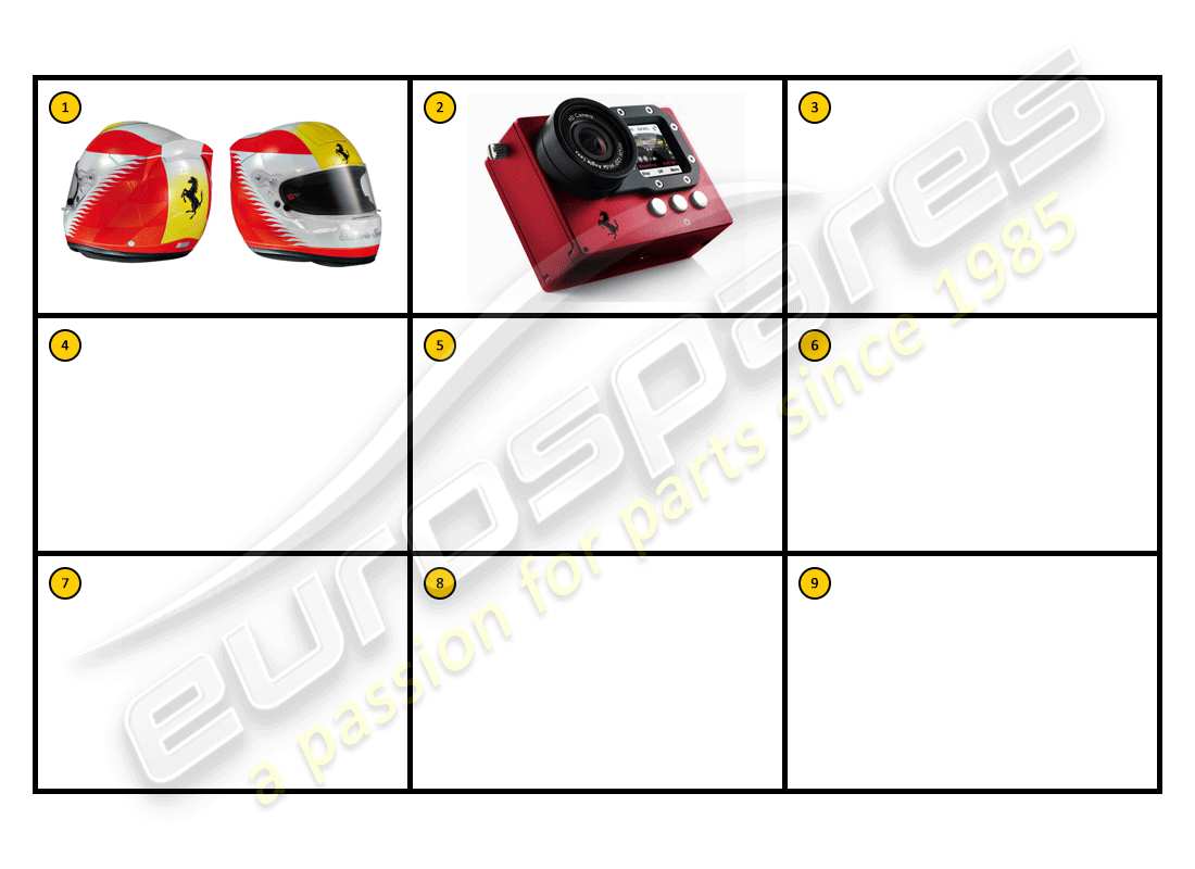Ferrari FF (Accessories) Racing - General Part Diagram