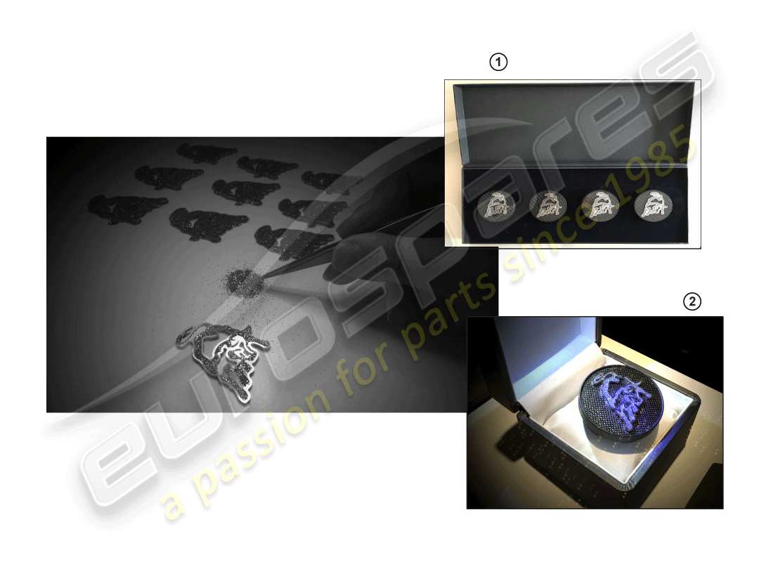 Lamborghini Huracan LP600-4 Zhong Coupe (Accessories) DECORATIVE SET Part Diagram
