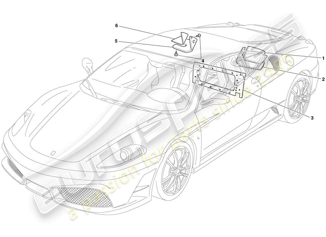 Ferrari F430 Scuderia (USA) Insulation Part Diagram