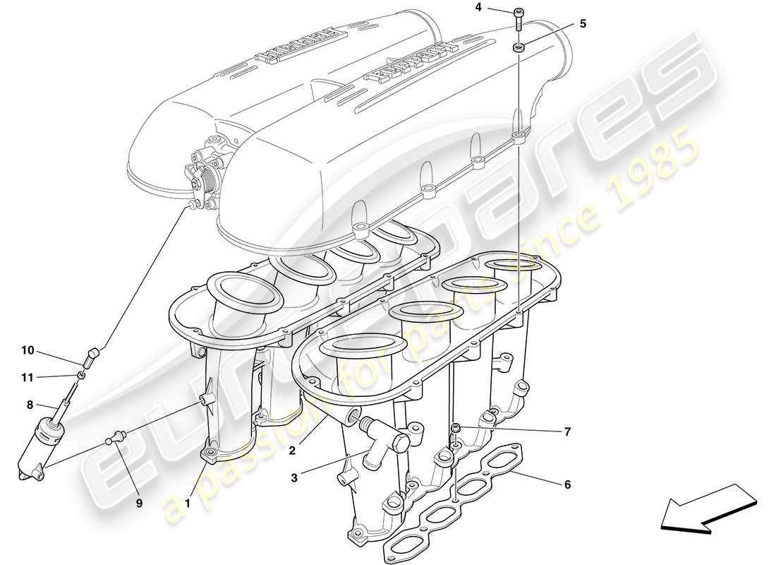 Ferrari F430 Coupe (Europe) INTAKE MANIFOLD Part Diagram