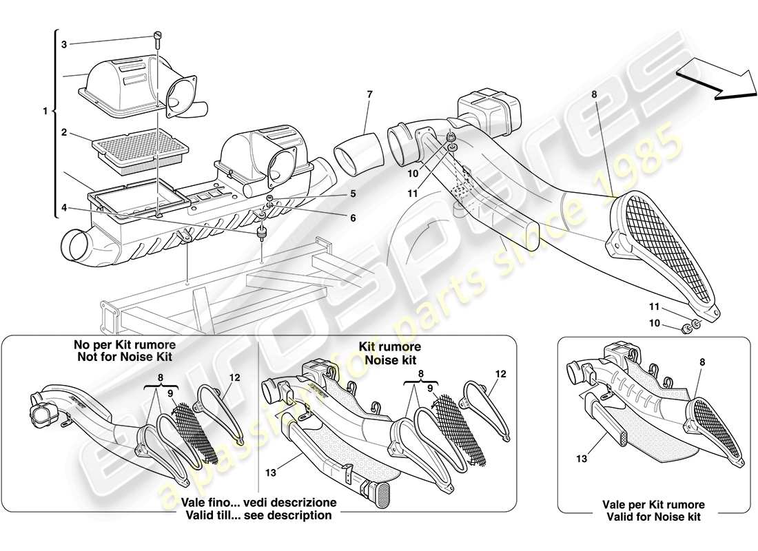 Ferrari F430 Coupe (USA) AIR INTAKE Part Diagram