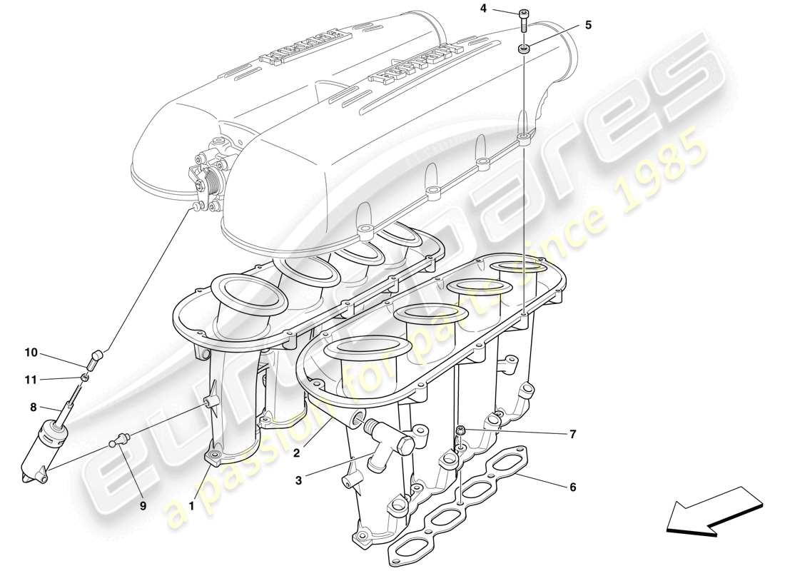Ferrari F430 Spider (Europe) INTAKE MANIFOLD Part Diagram