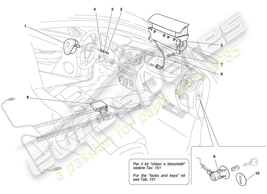 Ferrari F430 Spider (Europe) AIRBAGS Part Diagram