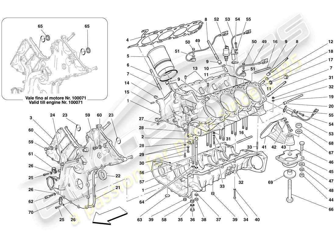 Ferrari F430 Spider (USA) crankcase Part Diagram