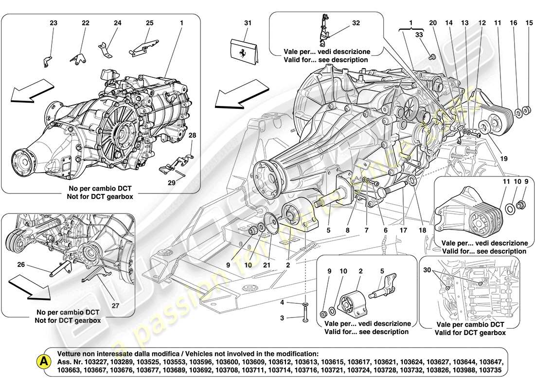 Ferrari California (USA) GEARBOX HOUSING Part Diagram