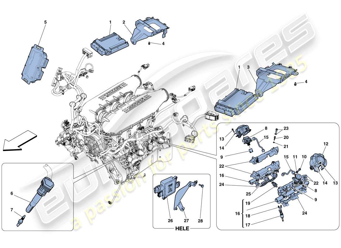 Ferrari 458 Italia (Europe) injection - ignition system Part Diagram