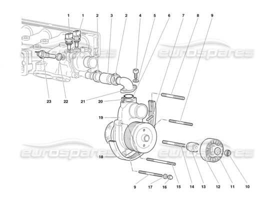 a part diagram from the Lamborghini Diablo SV (1998) parts catalogue