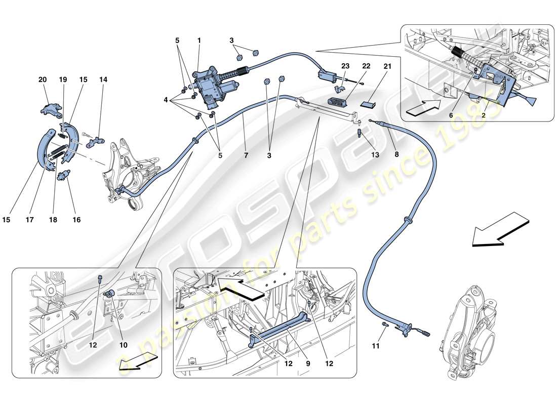 Ferrari 458 Italia (USA) PARKING BRAKE CONTROL Part Diagram