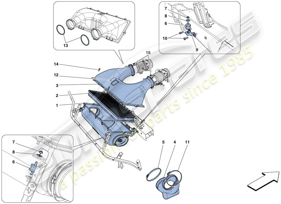 Ferrari 458 Spider (Europe) AIR INTAKE Parts Diagram