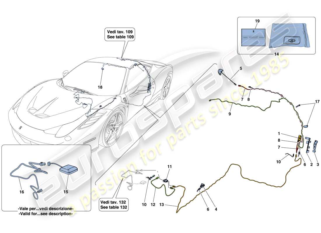 Ferrari 458 Speciale (Europe) TELEMETRY Part Diagram