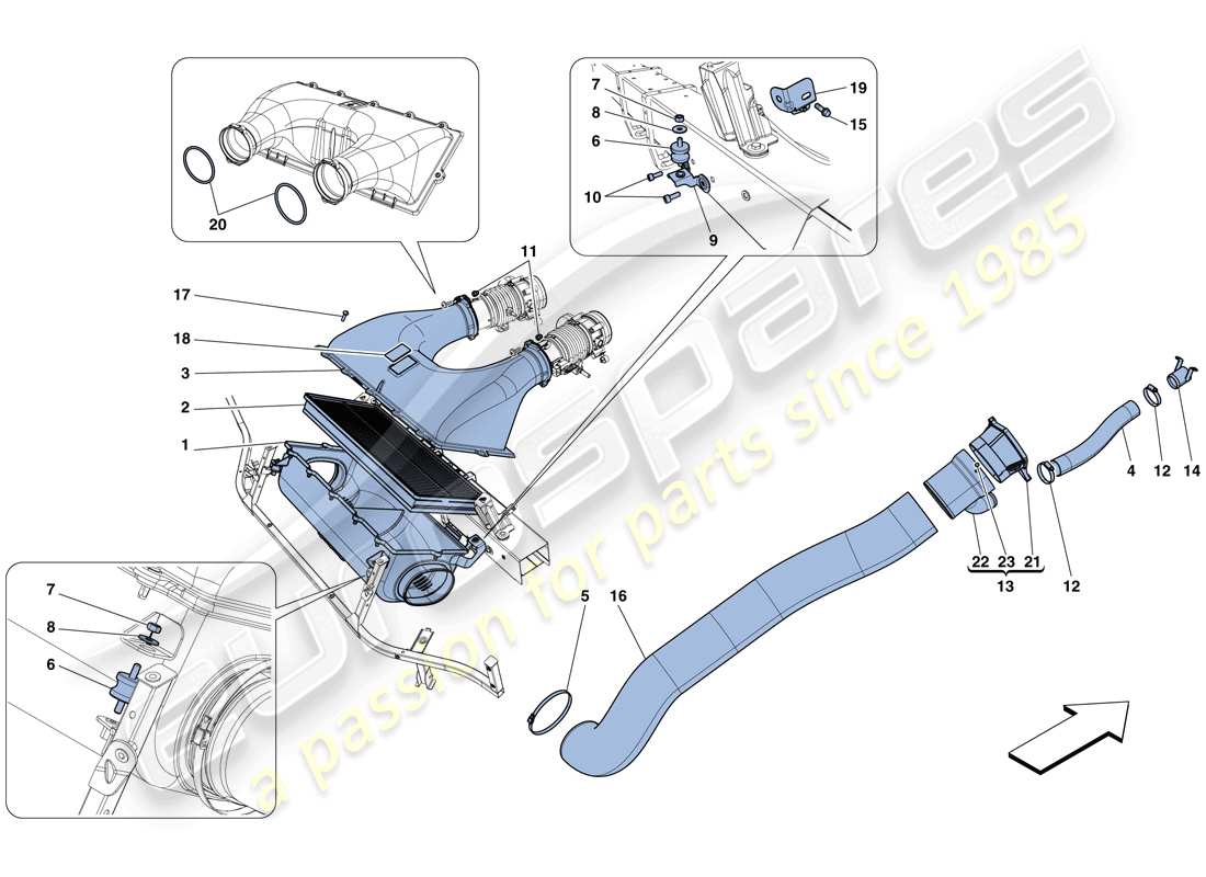 Ferrari 458 Speciale (USA) AIR INTAKE Part Diagram