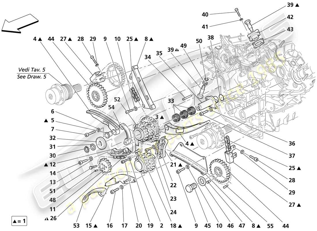 Maserati Trofeo timing - controls Part Diagram