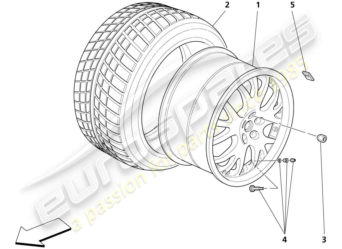 Maserati Trofeo Wheels Part Diagram