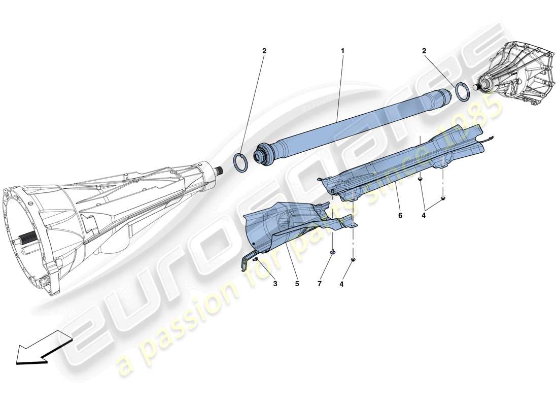 Ferrari GTC4 Lusso T (RHD) Transmission Pipe Part Diagram