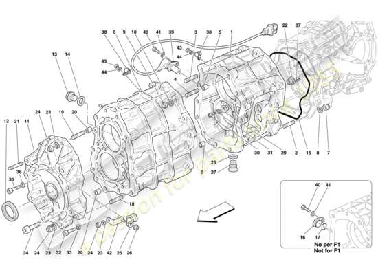 a part diagram from the Ferrari 599 GTB Fiorano (USA) parts catalogue