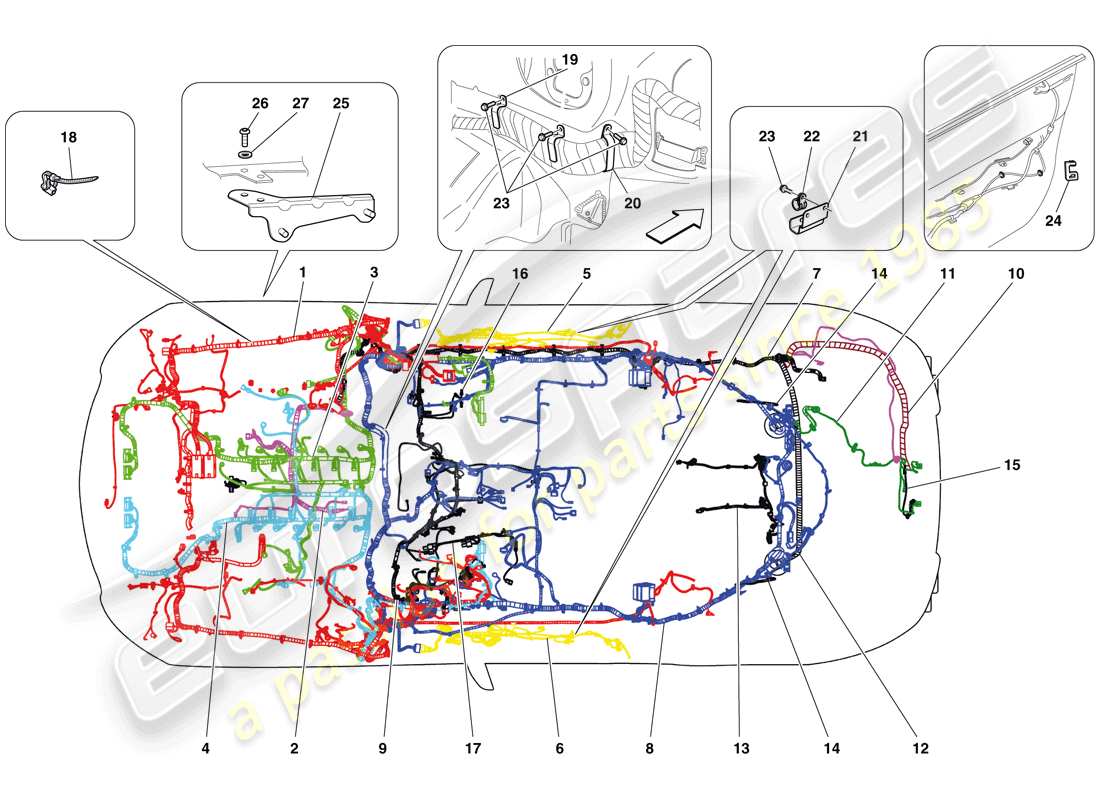 Ferrari 599 GTO (EUROPE) electrical system Part Diagram
