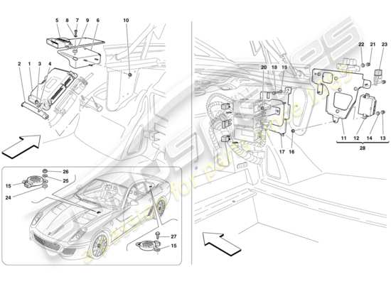 a part diagram from the Ferrari 599 GTO (EUROPE) parts catalogue